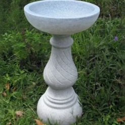 Buttermere Granite Resin Modern Garden Bird Bath