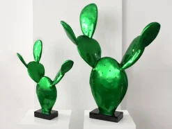 Cactus Bloom 41cm Green Resin Indoor Sculpture