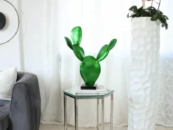 Cactus Bloom 61cm Green Resin Indoor Sculpture