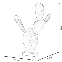 Cactus Bloom 41cm Yellow Resin Indoor Sculpture