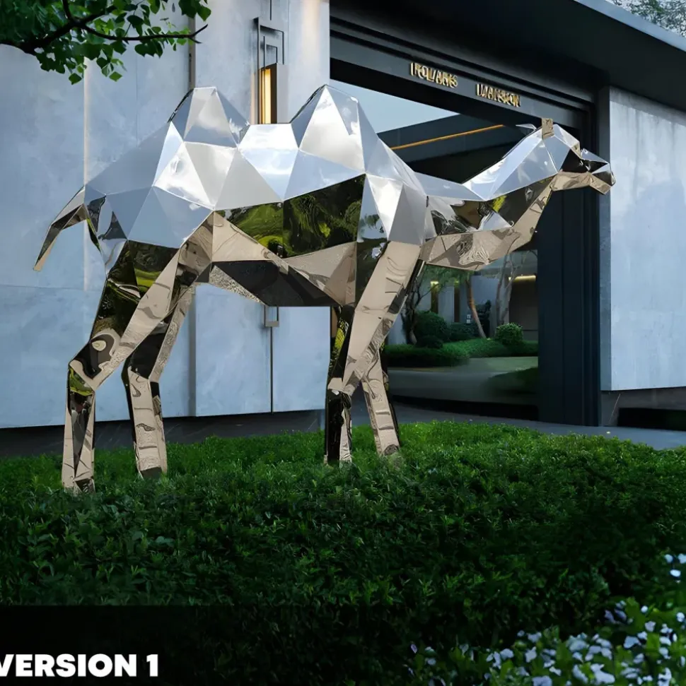 Camel 161cm Geometric Metal Garden Sculpture