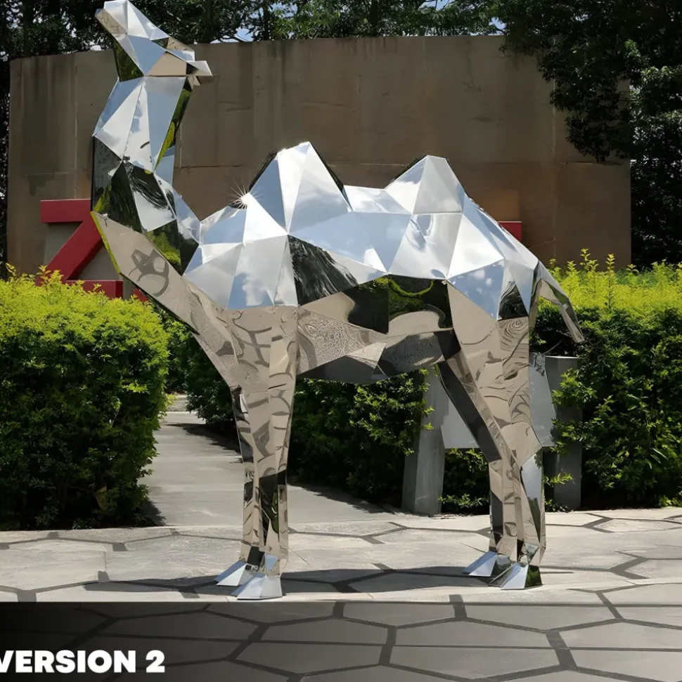 Camel 210cm Geometric Metal Garden Sculpture