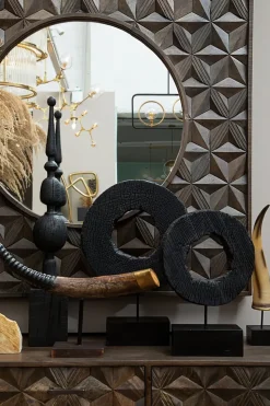 Carbon Halo 53cm Black Wood Indoor Sculpture