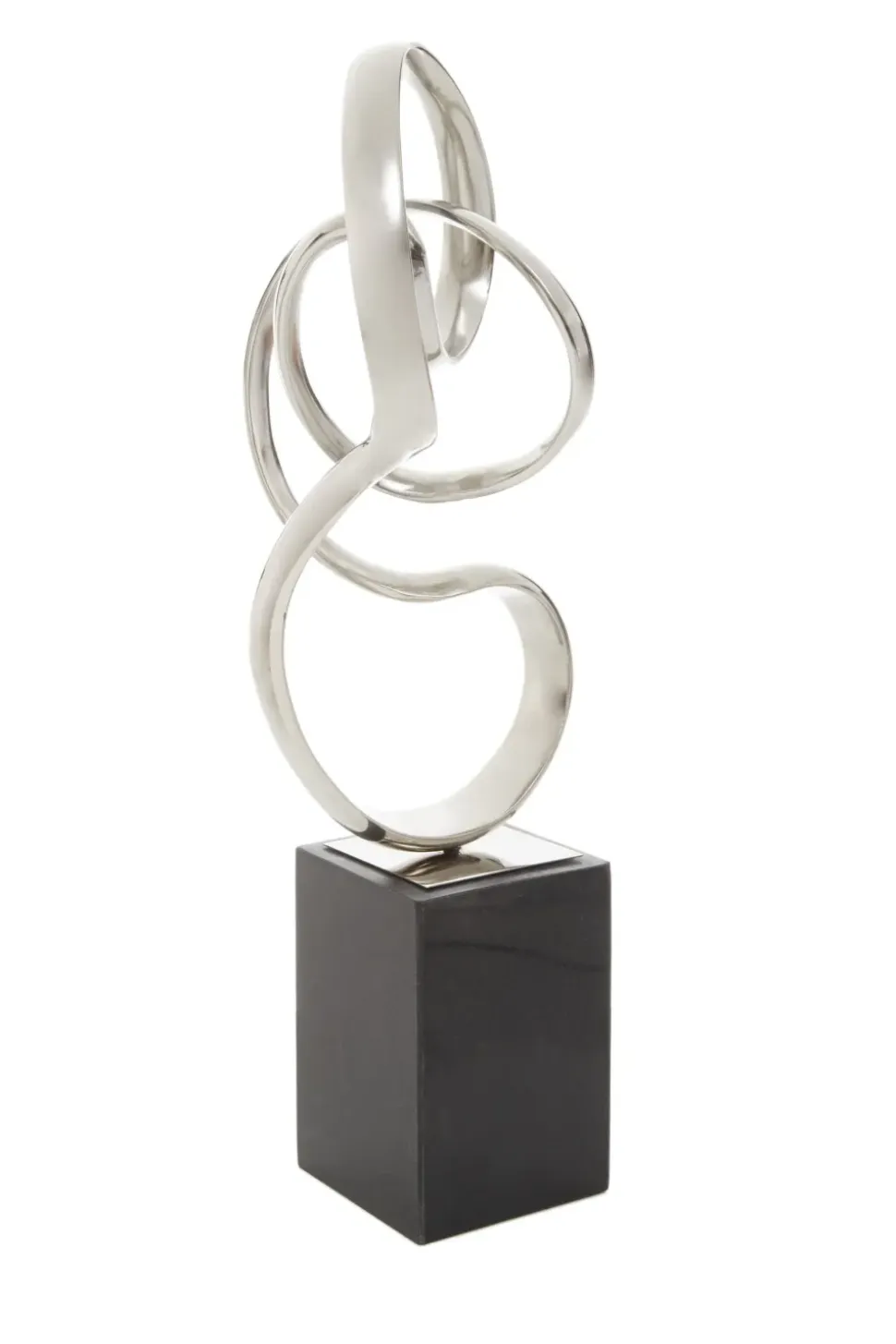Celestial Loop 46cm Silver Metal Indoor Sculpture