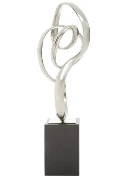 Celestial Loop 46cm Silver Metal Indoor Sculpture