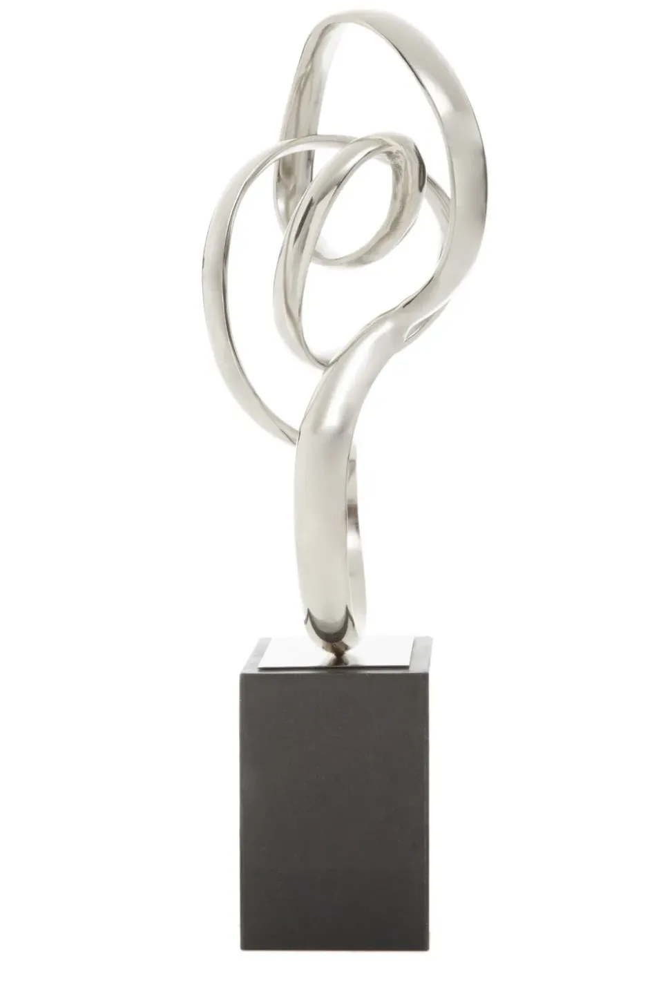 Celestial Loop 46cm Silver Metal Indoor Sculpture