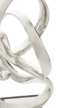Celestial Loop 46cm Silver Metal Indoor Sculpture