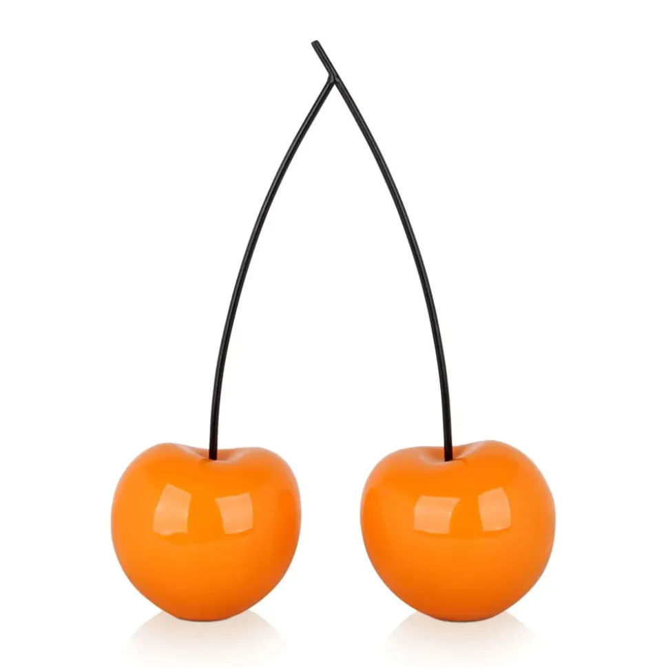 Cherry Fusion 43cm Orange Resin Indoor Sculpture