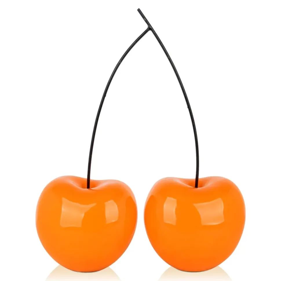 Cherry Fusion 55cm Orange Resin Indoor Sculpture