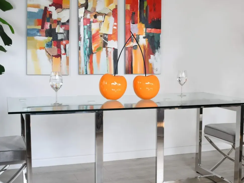 Cherry Fusion 55cm Orange Resin Indoor Sculpture