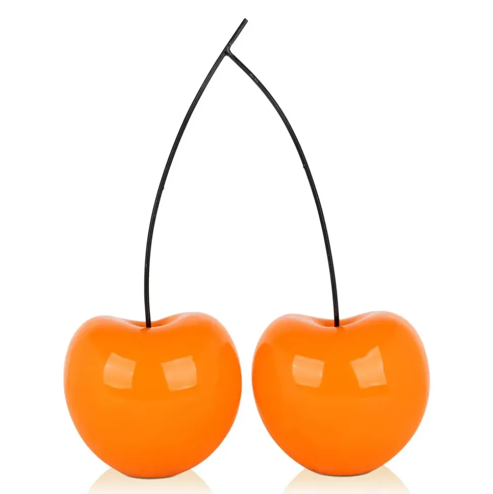 Cherry Fusion 55cm Orange Resin Indoor Sculpture