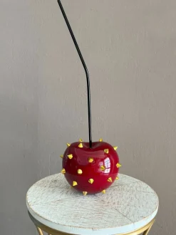 Cherry Pop 44cm Red Stud Resin Indoor Sculpture