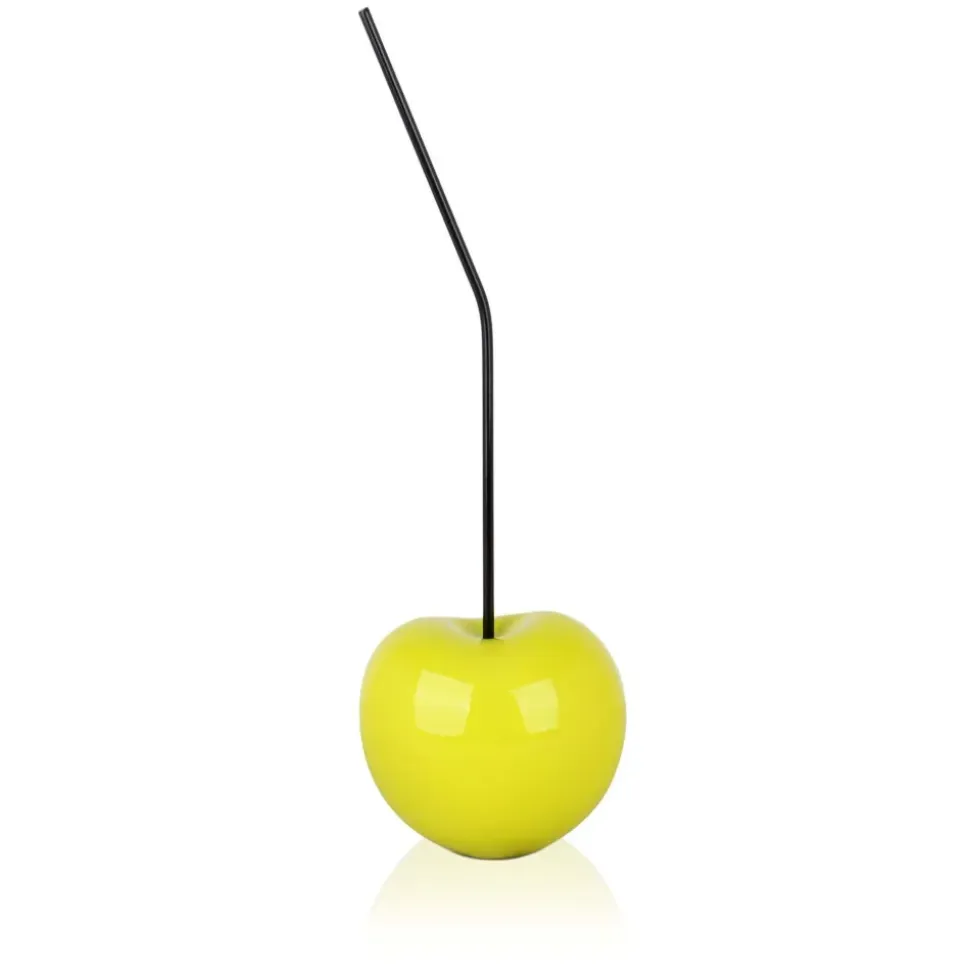 Cherry Pop 44cm Yellow Resin Indoor Sculpture
