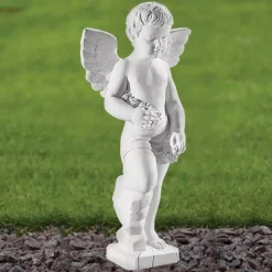 Cherub 61cm Marble Resin Garden Statue