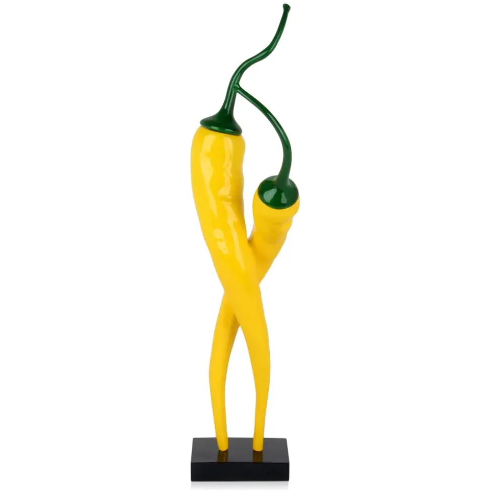 Chilli Fusion 59cm Yellow Resin Indoor Sculpture