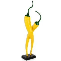 Chilli Fusion 59cm Yellow Resin Indoor Sculpture