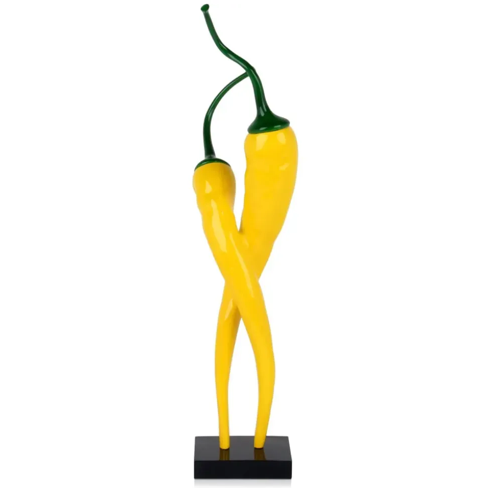 Chilli Fusion 59cm Yellow Resin Indoor Sculpture