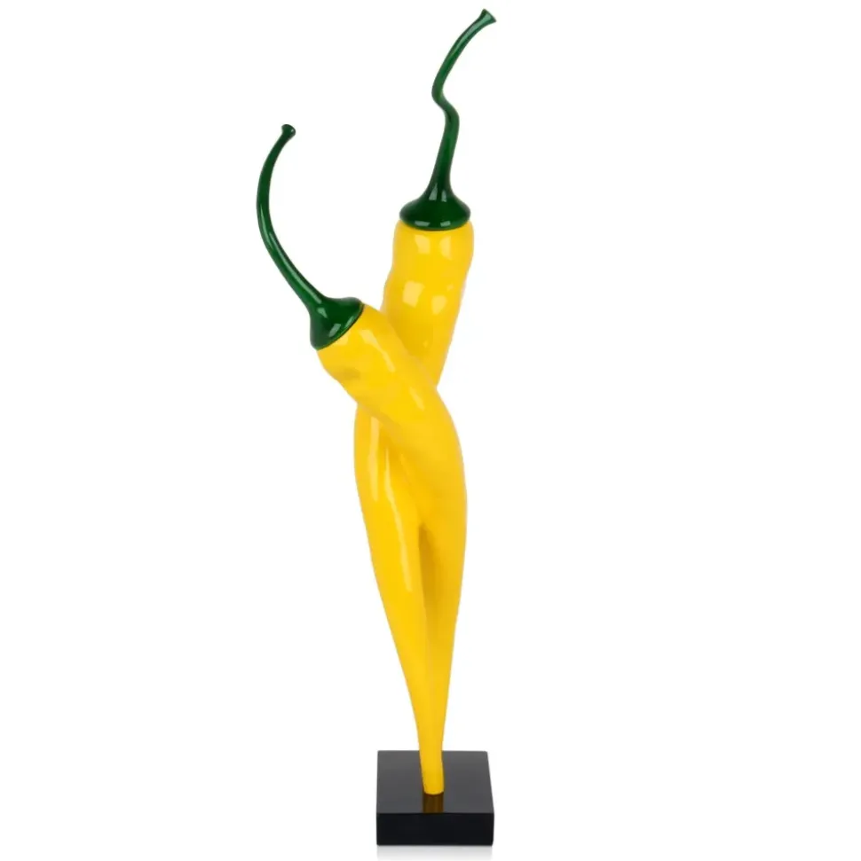 Chilli Fusion 59cm Yellow Resin Indoor Sculpture