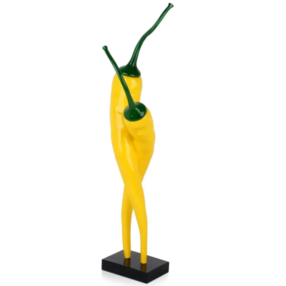 Chilli Fusion 59cm Yellow Resin Indoor Sculpture