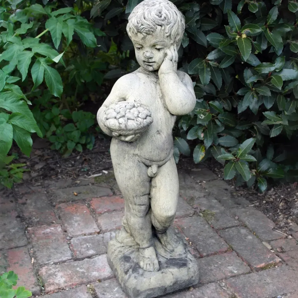 Classic Boy 72cm Stone Garden Statue