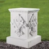 Classic 33cm Marble Resin Garden Pedestal