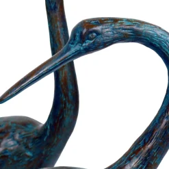 Classic Cranes Bronze Metal Garden Ornaments