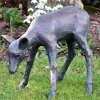 Classic Fawn 41cm Bronze Metal Garden Statue