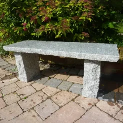 Classic Natural Granite Grey Stone Garden Bench