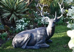 Classic Stag 84cm Bronze Metal Garden Statue