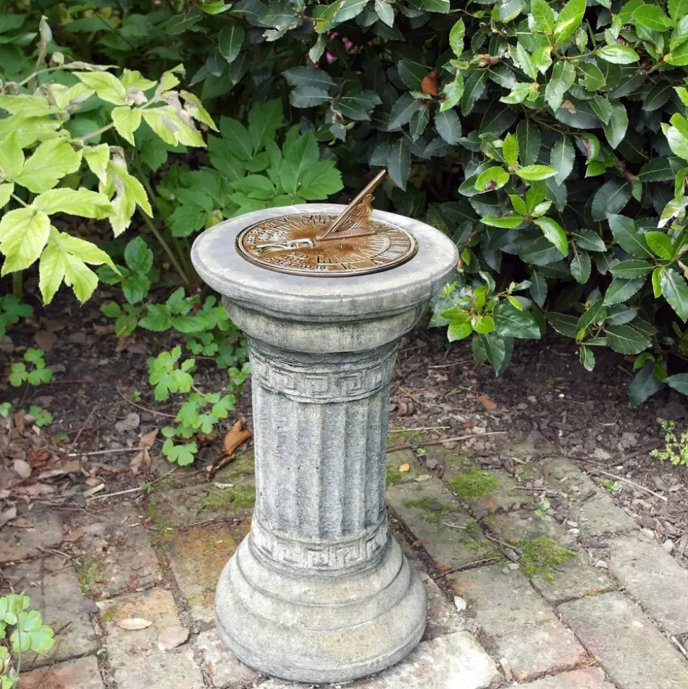 Classical Aged Brass Stone Garden Sundial