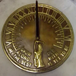 Classical Aged Brass Stone Garden Sundial