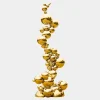 Cosmic Bubbles 226cm Gold Metal Garden Sculpture