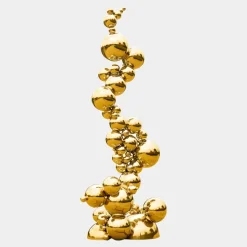 Cosmic Bubbles 226cm Gold Metal Garden Sculpture