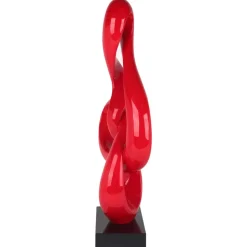 Cosmic Flow 80cm Red Resin Indoor Sculpture