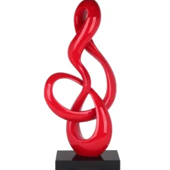 Cosmic Flow 80cm Red Resin Indoor Sculpture