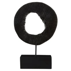 Cosmic Loop 43cm Black Wood Indoor Sculpture