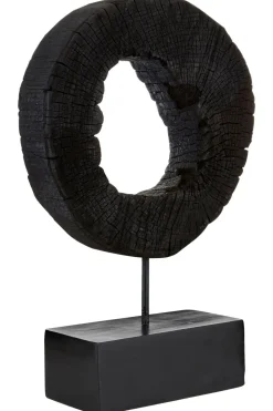 Cosmic Loop 43cm Black Wood Indoor Sculpture