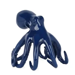 Cosmic Octopus 31cm Blue Resin Indoor Sculpture