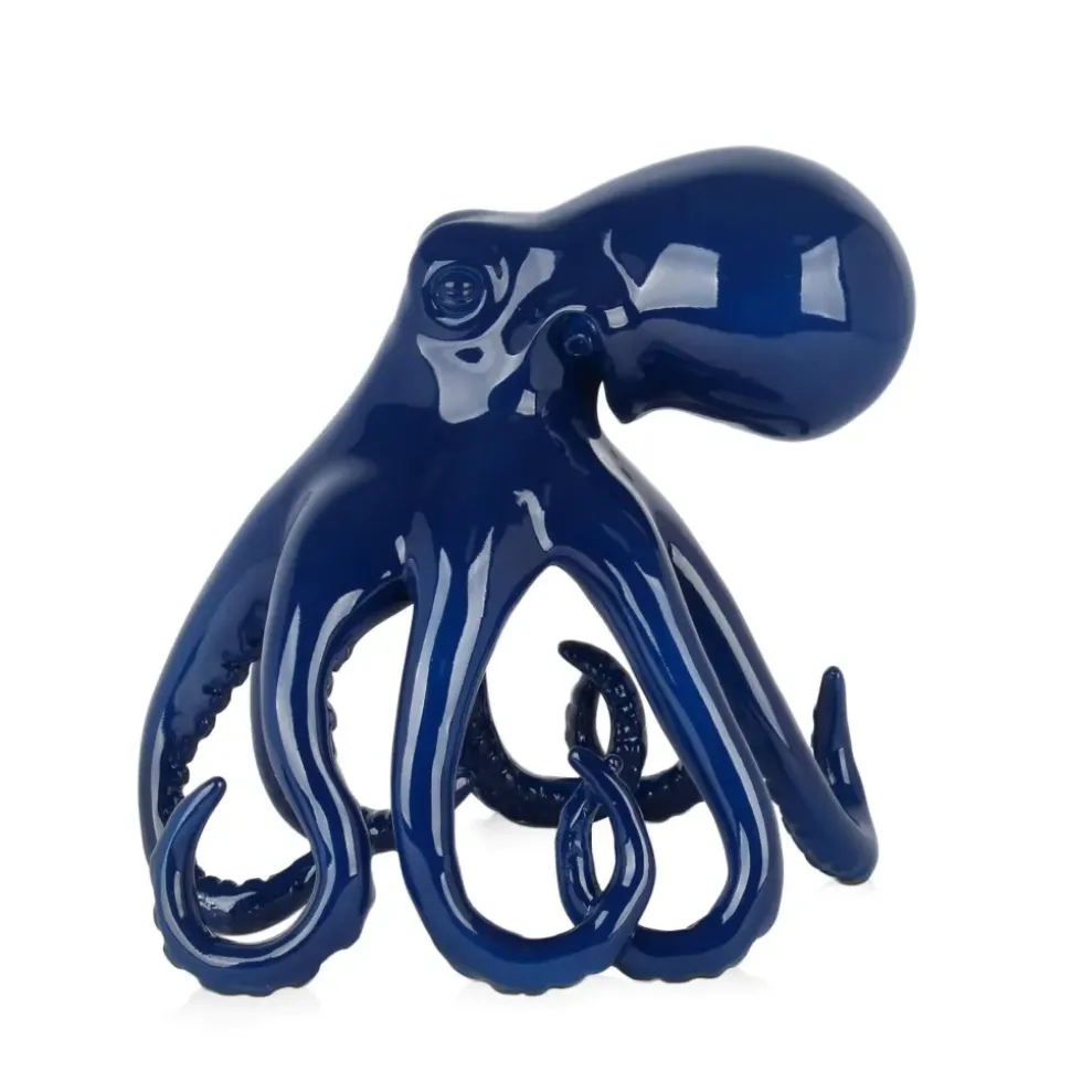 Cosmic Octopus 31cm Blue Resin Indoor Sculpture