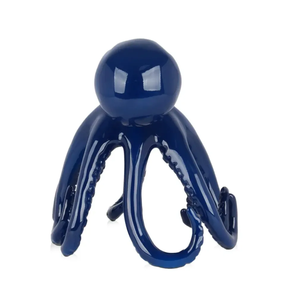 Cosmic Octopus 31cm Blue Resin Indoor Sculpture