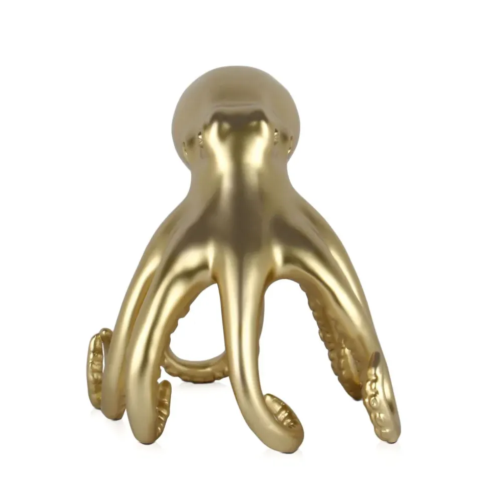 Cosmic Octopus 31cm Gold Resin Indoor Sculpture