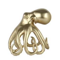 Cosmic Octopus 31cm Gold Resin Indoor Sculpture