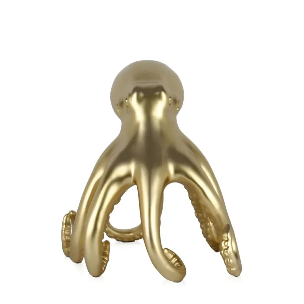 Cosmic Octopus 22cm Gold Resin Indoor Sculpture