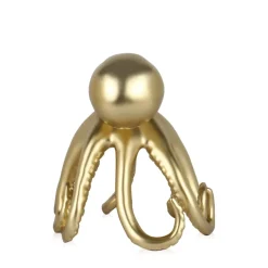 Cosmic Octopus 22cm Gold Resin Indoor Sculpture