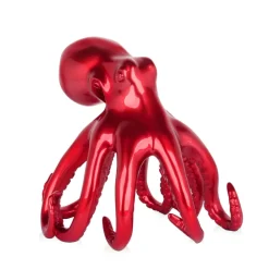 Cosmic Octopus 31cm Red Resin Indoor Sculpture
