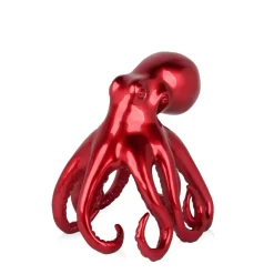 Cosmic Octopus 22cm Red Resin Indoor Sculpture