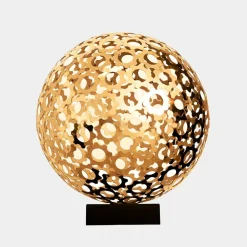Cosmic Sphere 44cm Gold Metal Indoor Sculpture