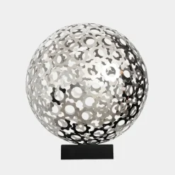 Cosmic Sphere 44cm Silver Metal Indoor Sculpture