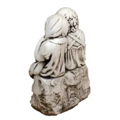 Country Boy & Girl 56cm Stone Resin Garden Statue