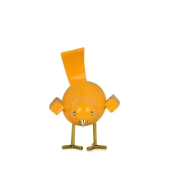 Cubic Bird 14cm Caio Yellow Resin Indoor Sculpture